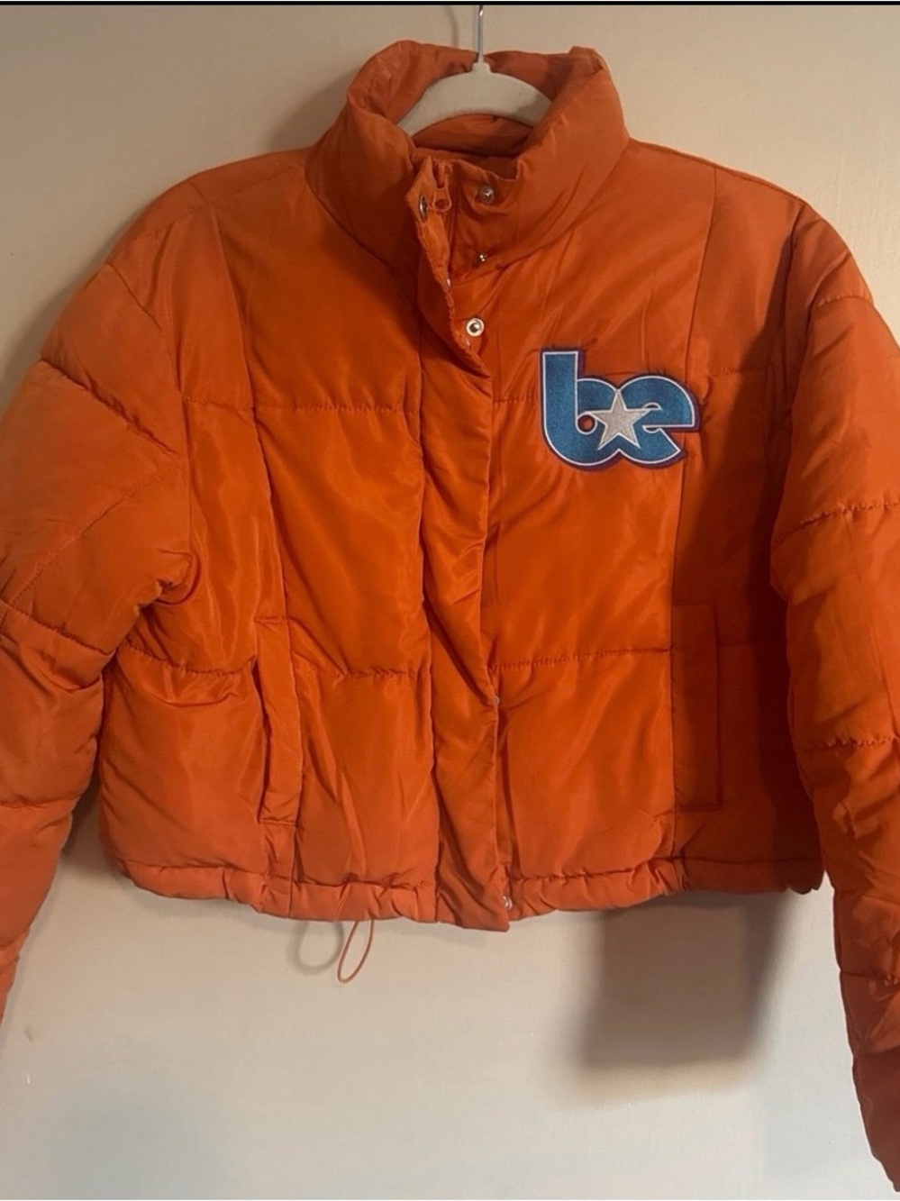 Billie Eilish Orange Cropped Puffer Jacket